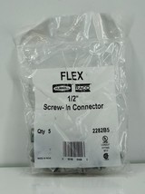 Hubbell Raco Flex 1/2&quot; Die Cast Screw in Connector 2282B5 Pack of 4 - £6.98 GBP