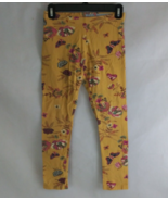 Wonder Nation Girls Jeggings Dark Yellow With Floral Design Size Large 1... - $146.84 MXN