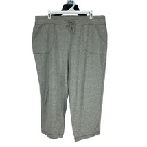 Danskin Now Womens 1X Gray Heather Jogger Pants Elastic Waist Pockets - $14.00