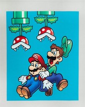 36&quot; X 44&quot; Panel Mario Bros Jump Luigi Kids Video Game Fabric Panel D564.58 - £7.92 GBP