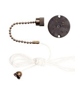 3 speed PULL CHAIN fan SWITCH Antique Brass Zing Ear ZE-208S ZE-208S1 77286 - £14.00 GBP