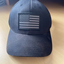 America Flag Trucker Hat, Black Gray,  Mesh Back Snapback, Patriotic - £10.29 GBP
