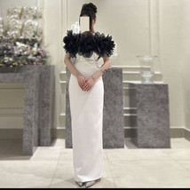  Satin  Exquisite Hand Made Flower Dress In Black and White Check Dress - $108.00