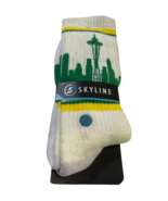 Skyline Socks Mid Calf Athletic Crew Socks White/Green/Yellow One Size f... - £10.19 GBP