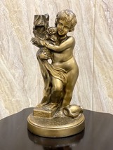 Boy Sculpture Signed Bronze Sculpture Bronze Statue Craft Figure Signed ... - $321.75