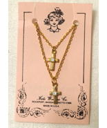 Set of 2 EASTER Cross Necklaces for CHILD & 18" DOLL ~ with Swarovski Crystals - $14.84