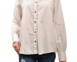 FREE PEOPLE Womens Long Sleeve Shirt Ways Of The Wind White Size XS OB84... - $48.77