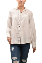 Free People Womens Long Sleeve Shirt Ways Of The Wind White Size Xs OB847557 - £38.53 GBP