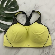VSX Sport Victorias Secret Bra Size 38 DD Yellow Gray No Wire High Impact - £18.63 GBP