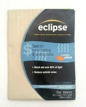 Eclipse Thermaback Grid Dobby Window Valance Energy Efficient Creme 42&quot;W  x 16&quot;L - £20.24 GBP