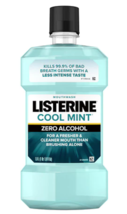 4x Listerine Cool Mint Zero Alcohol Mouthwash Kills 99.99% Bad Breath Germs, 1 L - $39.99