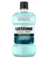 4x Listerine Cool Mint Zero Alcohol Mouthwash Kills 99.99% Bad Breath Ge... - £29.89 GBP