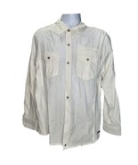 Buckle Black Label Dress Shirt Standard Fit Men Large White Button Up Po... - £12.44 GBP