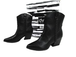 DV by Dolce Vita Women&#39;s Ankle Cowboy Boot, Black Western Wear Cowgirl Footwear - £53.58 GBP