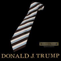 Donald J. Trump Signature Collection Necktie Tie Brown Blue Striped NEW ... - $49.99