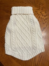 Cream Color Cable Knit Large Dog Sweater - $150.53 MXN