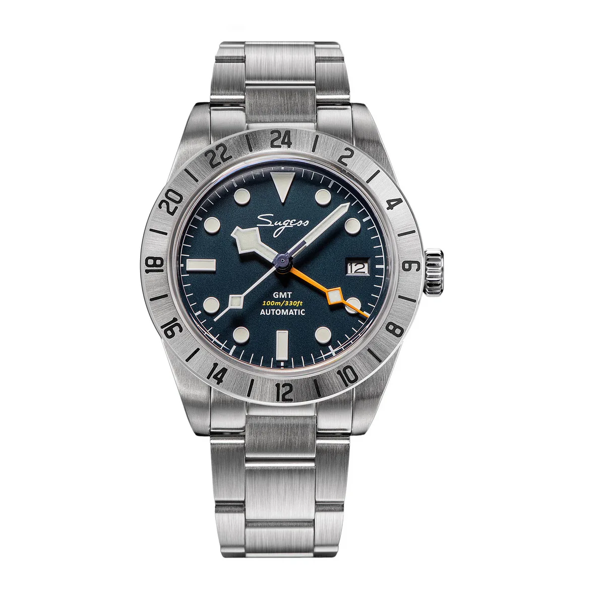 GMT Watch of Men Retro NH34 Automatic Movement Mechanical Wristwatch Dom... - £353.96 GBP