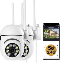 Outdoor Security Cameras 2.4GHz 5G WiFi Cameras for Home Security 1080P ... - £61.14 GBP