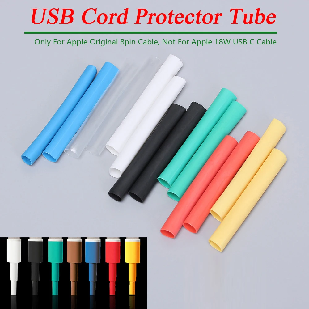 Sporting 12PCS/Set Universal Heat Shrink Tube Saver Cover For A Lightning Charge - £23.90 GBP