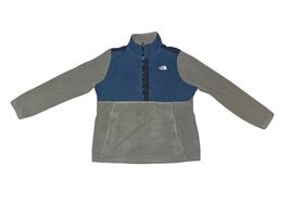 The North Face Glacier Pullover 1/4 Zipper Pocket Fleece Gray/Blue Women... - $542.34 MXN