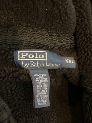 Ralph Lauren Polo Men's Hooded Full Zip Sweatshirt Black XXL Item image 4