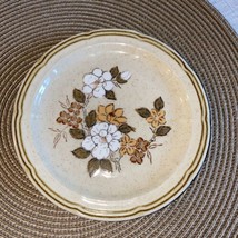 Crown Manor Handpainted Stoneware Japan Autumn Blossom 1 pc Salad 6.75&quot; ... - $5.89