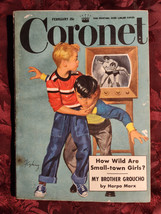 Coronet February 1951 Groucho Harpo Marx 50s Tv Shows Great Composers - £12.94 GBP