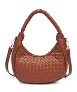 Laken Woven Shoulder Bag Crossbody Light Chocolate Brown - $108.30 CAD