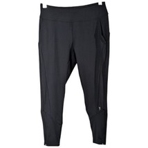 Girls Black Yoga Pants with Pockets Size M Medium High 5 Stretchy - £15.89 GBP