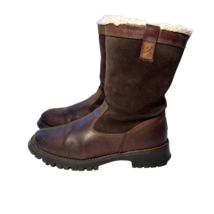 Bass Arctic Boot Womens 6 Brown Leather Shearling Lined Distressed Chore... - $38.10