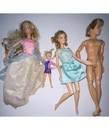 VTG  Lot Of 10 Blonde Barbie Dolls Body 1998 Head Some W/ Clothes Some W/O - £12.96 GBP
