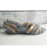 Crocs Isabella Huarache Womens 11 Brown Gold Flat Strappy Sandals - $39.24 CAD