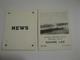 1958 Star Reporter Board Game Piece: News Card - Shore Lee - $1.00