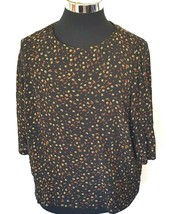 H and M Blouse Womens size 14 Casual Pretty Floral Pullover Round Neck Viscose - £10.69 GBP