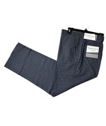 Perry Ellis Portfolio Mens Slim-Fit Flat Front Dress Pants Dusty Blue-30x29 - $43.45 CAD