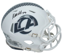 Kyren Williams Autographed Los Angeles Rams 2024 STS Mini Speed Helmet B... - $109.00