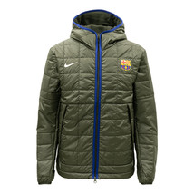 Nike FC Barcelona Synthetic Fill Hoodie Sports Jacket Green Asian Fit DV5551-355 - £124.02 GBP