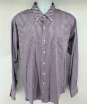 Peter Millar Men&#39;s Shirt Size XL Cotton Silk Blend Long Sleeve Button-up Purple - £19.78 GBP