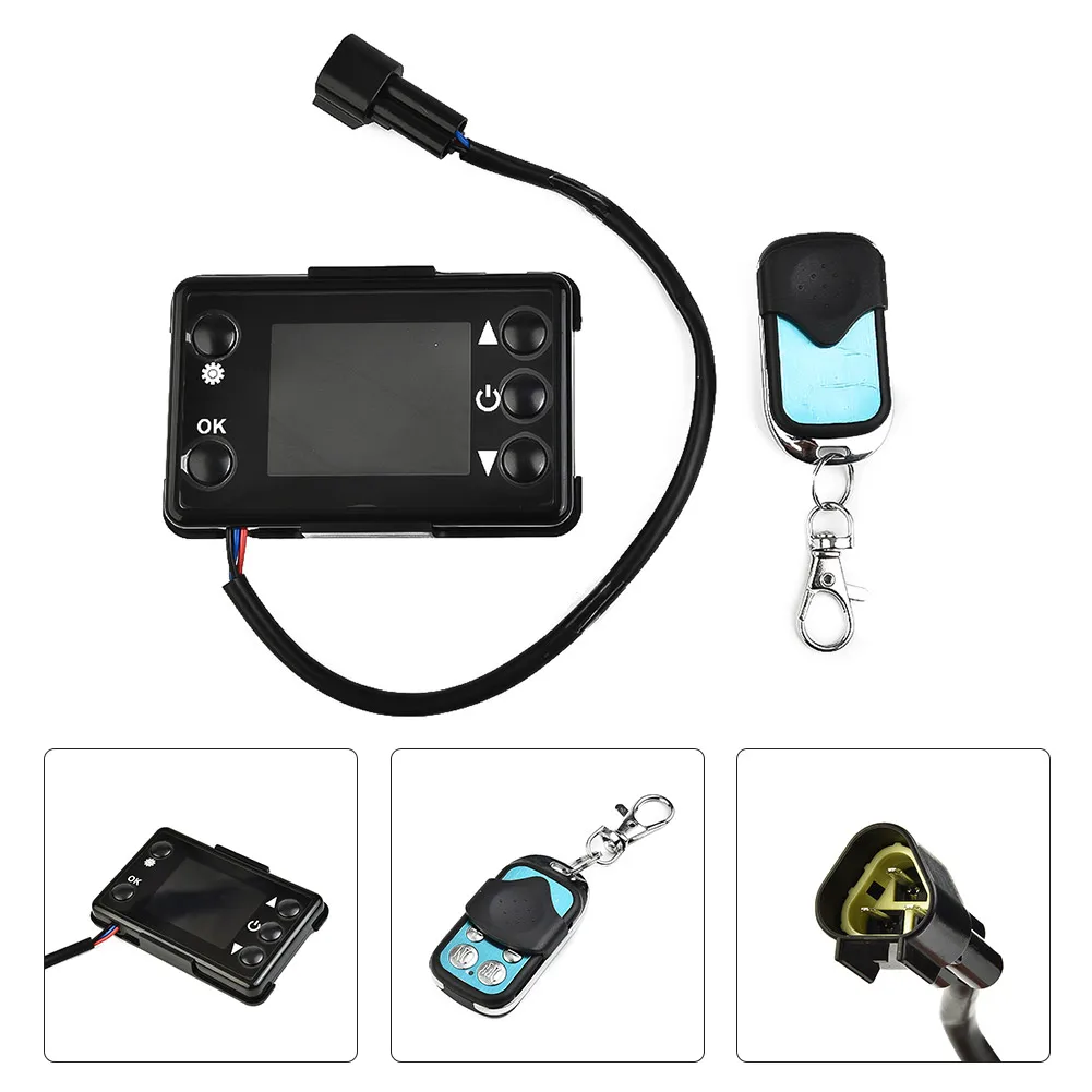 LCD Monitor Switch &amp; Remote Controller 12V / 24V 8KW Black Plastic Light Weigh - £21.38 GBP