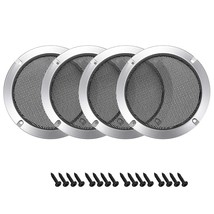 uxcell 4pcs 3&quot; Speaker Grill Mesh Decorative Circle Woofer Guard Protect... - £18.73 GBP