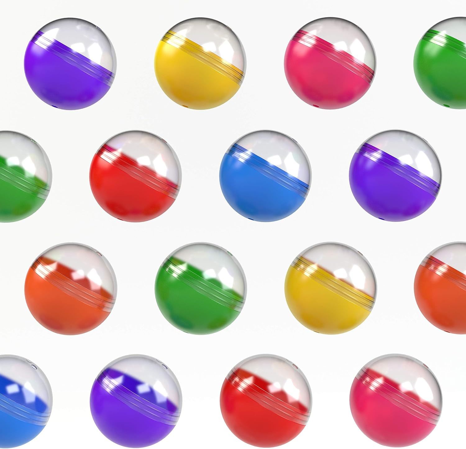 Capsule Vending Machine Translucent Round Capsules Empty 100 Pcs 1.1 Inch - - $31.99