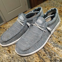 Hey Dude Wally Sox Stitch Ice Gray Green Slip-On Casual Comfort Shoes Mens Sz 14 - £35.23 GBP