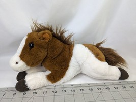 FAO Schwarz Horse Pony Plush Brown Cream 15 Inch Long Stuffed Animal Toy - £10.04 GBP