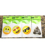 Emoji Car Air Fresheners 4~Pack ~Heart Eyes~Sunglass Smiley~Poop~Grimace... - $183.51 MXN