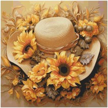 Counted Cross Stitch patterns/ Sunflowers and Hat/ Flowers 173 - £7.18 GBP