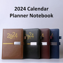 2024 Thick 346 Pages PU Leather Journal A5 Notebook Lined Paper Writing Diary  - £22.37 GBP