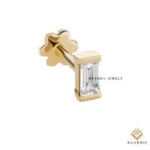 Alira Single baguette Stud | Minimalist Stud for women | Piercing Stud F... - $3,908.21 MXN
