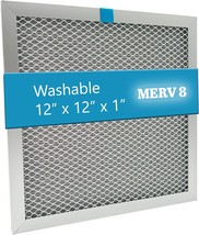 Washable Electrostatic Furnace Air Filter, Merv 8, (12&quot; X 12&quot; X, And Hva... - $42.99