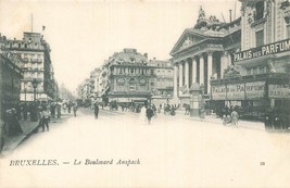 Bruxelles Belgium~Le Boulevard ANSPACH~1900s Photo Postcard - £7.03 GBP