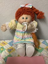 RARE Vintage Cabbage Patch Kid Girl With Pacifier Red Single Poodle Pony 1986 - £276.55 GBP